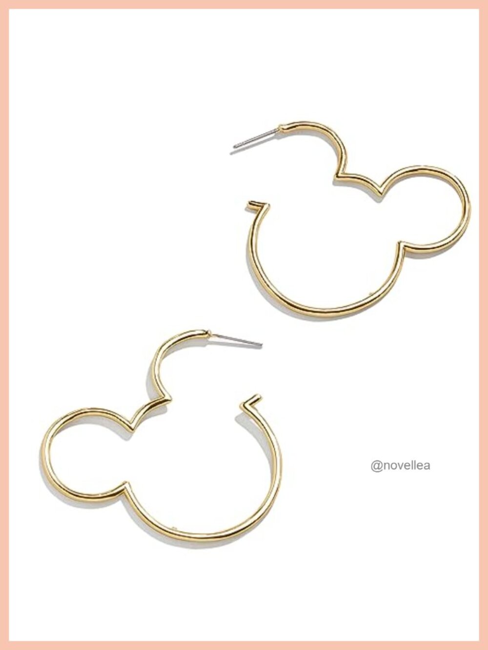 Gold-Plated Mickey Mouse Hoop Earrings Disney Licensed Jewelry